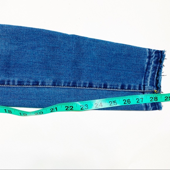 Articles Of Society Sarah Skinny Raw Hem Jeans Womens 25 Blue Distressed Stretch - Picture 7 of 11